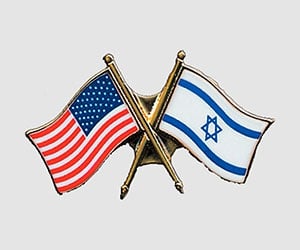 Free U.S. – Israel Flag Pin
