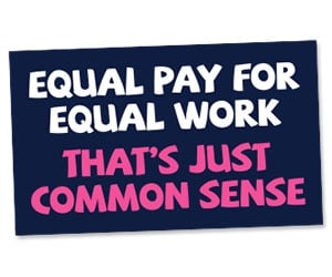 Free ”Equal Pay For Equal Work” Sticker