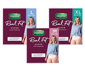 Free Depend Real Fit Women Briefs Sample