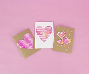 Free Watercolor Cards For St. Valentine's Day At Michaels