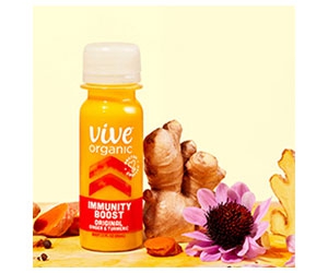 Free Vive Organic Immunity Boost Original Ginger & Turmeric 2oz Shot