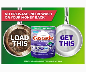 Free Cascade Platinum Plus Dishwasher Capsules