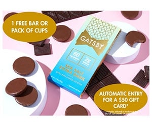 Free Gatsby Chocolate Bar Or Pack Of Peanut Cups