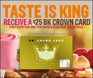 Free $25 BK Crown Card