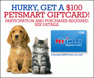 Free $100 PetSmart Gift Card