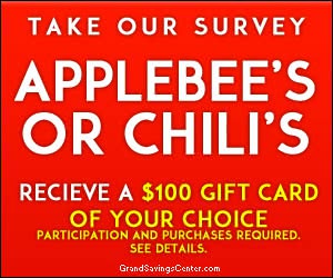Free Applebee's or Chili's $100 Gift Card