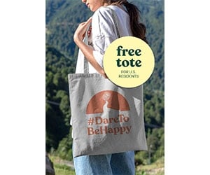 Free #DareToBeHappy Tote Bag From Goslings