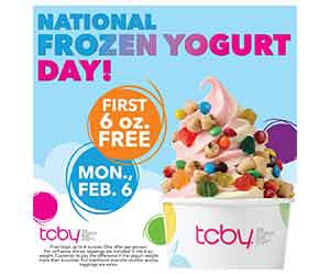 Free TCBY Frozen Yogurt