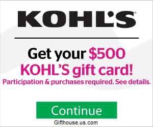 Free $500 Kohls Gift Card