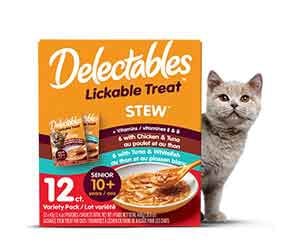 3 Free pouches of Delectables Licking Cat Treat
