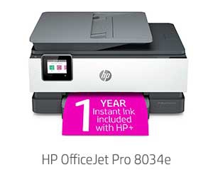 Free HP OfficeJet Pro 8034e All-in-One Printer