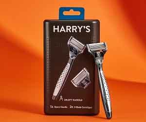 Only $5 Trial Set of Razors and Shave Gel from HARRY'S. Shipping is FREE