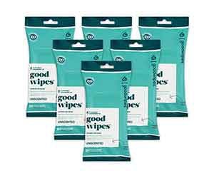 Free pack (50 count) of goodwipes flushable wipes