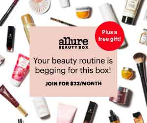 Join Allure Beauty Box for all of your top beauty products delivered every month ($17 for your first box)