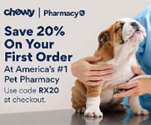 20% Off Your First Chewy Pharmacy Order use Code RX20 at Checkout