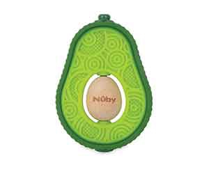 Free Avocado Wood + Silicone Teether Or Elephant Teething Mitten From Nuby USA