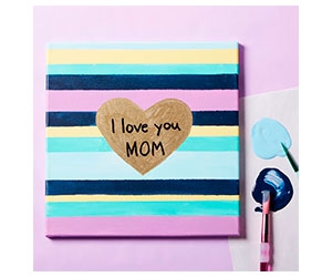 Free ”I Love You Mom” Canvas Craft Kit At Michaels