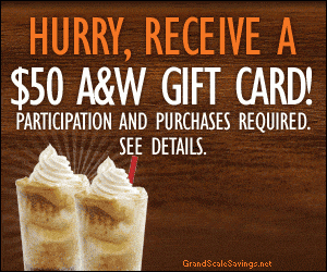 Free $50 A&W Gift Card