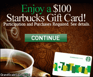 Free $100 Starbucks Gift Card
