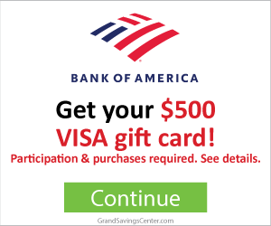 Free $500 Bank of America Visa Gift Card