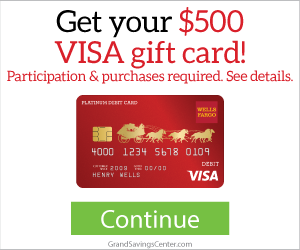 Free $500 Wells Fargo Visa Gift Card