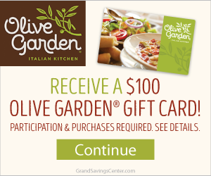 Free $100 Olive Garden Gift Card