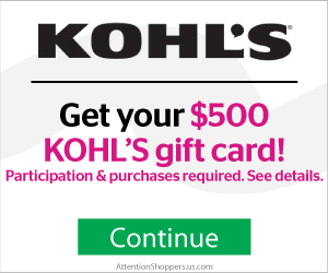 Free $500 Kohl's Gift Card