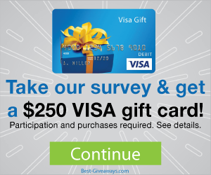 Free $250 VISA Gift Card