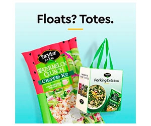 Win Watermelon Crunch Pool Floatie, Tote & 5 Chopped Kit Coupons From Taylor Farms