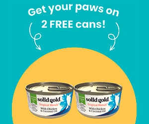 2 Free Cans of Solid Gold Wet Cat Food