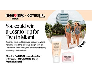 Free Covergirl Clean Fresh Skincare Moisturizer + Chance to Win Cosmo Trip for Two to Miami