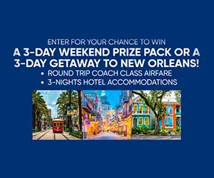 Win 3-Day Weekend Prize Pack Or A 3-Day Trip To New Orlean