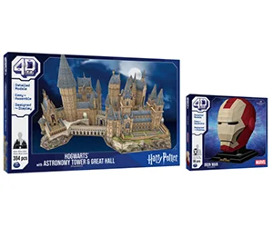 Free Harry Potter Hogwarts Castle - Large And Marvel Iron Man Helmet from Spin Masters