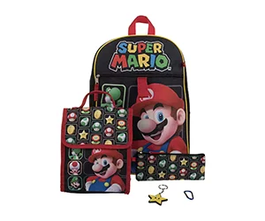 New!Bioworld Super Mario 5 Piece Backpack at JCPenne Only $19.99 with code JUNEBUG9 (reg $40)