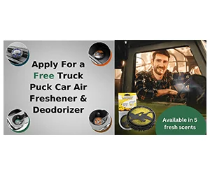 Free Truck Puck Car Air Freshener Deodorizer