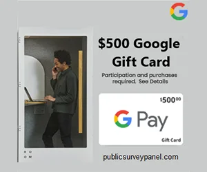 Free $500 Google Pay Gift Card