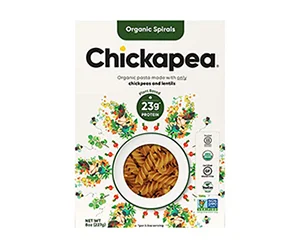 Free Chickapea Organic Spiral Pasta Sample