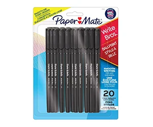 Paper Mate Write Bros. 20pk Ballpoint Pens 1.00mm Medium Tip Black at Target Only $1.99 (reg $2.89)