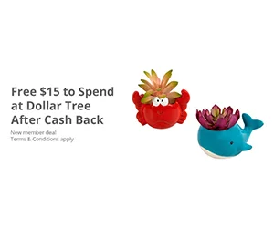 Free $15 to Spend at Dollar Tree After Cash Back
