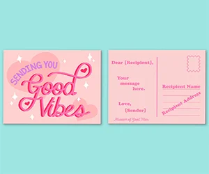 Free Museum Of Good Vibes Postcard