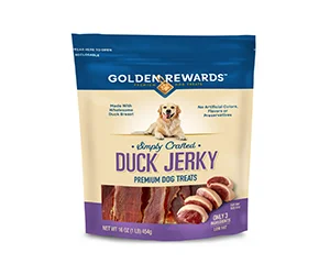 Golden Rewards Duck Flavor Premium Jerky Dry Training Treats for All Dogs at Walmart Only $9.97 (reg $13.12)