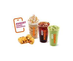 Free Dunkin Any Size Iced Coffee
