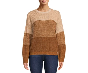 Time and Tru Women's Light Weight Ombre Stripe Pullover Sweater at Walmart Only $11 (reg $20.99)