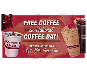 Free Stewart's Shops Coffee On September 29th