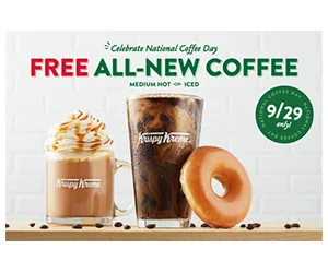 Free Coffee at Krispy Kreme