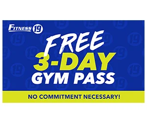 Free Fitness 19 3-Day Trial Pass
