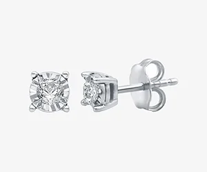 1/6 CT. T.W. Mined White Diamond 5.6mm Stud Earrings at JCPenne Only $39.99 (reg $149.98)