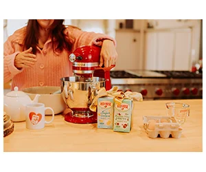Win KitchenAid Stand Mixer, Red Rose Teas, Teapot Shaped Cookie Cutters, And Red Rose Mug