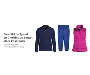 Free $20 to Spend on Clothing at Target after Cash Back (New TCB Members!)