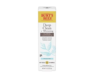 Free Burt's Bees Fluoride Toothpaste Deep Clean